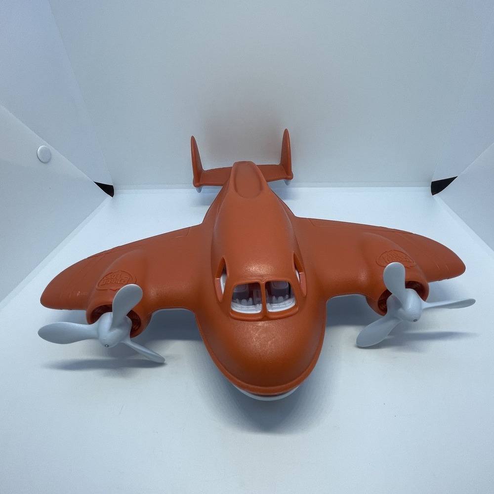 Green Toys Fire Plane Scoop & Drop Water Toy Orange & White‎ Made In USA